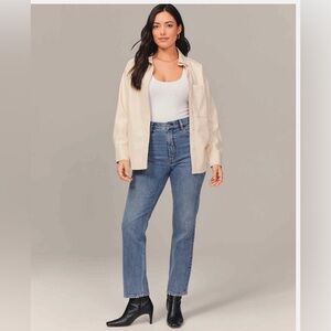 Abercrombie & Fitch Curve Love Ultra High Rise Ankle Straight Jeans - Size 27